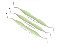 Surgical Curettes Plastic Handle - Oval shape with serrated