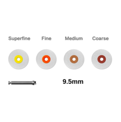 Kerr Type Polishing Discs Ø9.5mm Assorted Grits (Coarse–Superfine)