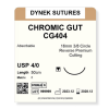 Dynek Sutures Chromic Gut 4-0 50cm 16mm 3/8 Circle R/C-P (CG404) Box of 12pcs